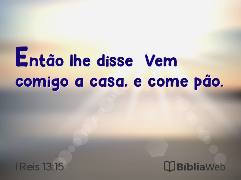 I Reis 13:15 em imagem para compartilhar