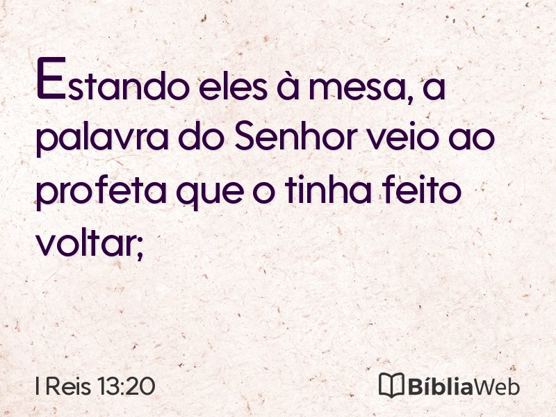 I Reis 13:20 em imagem para compartilhar
