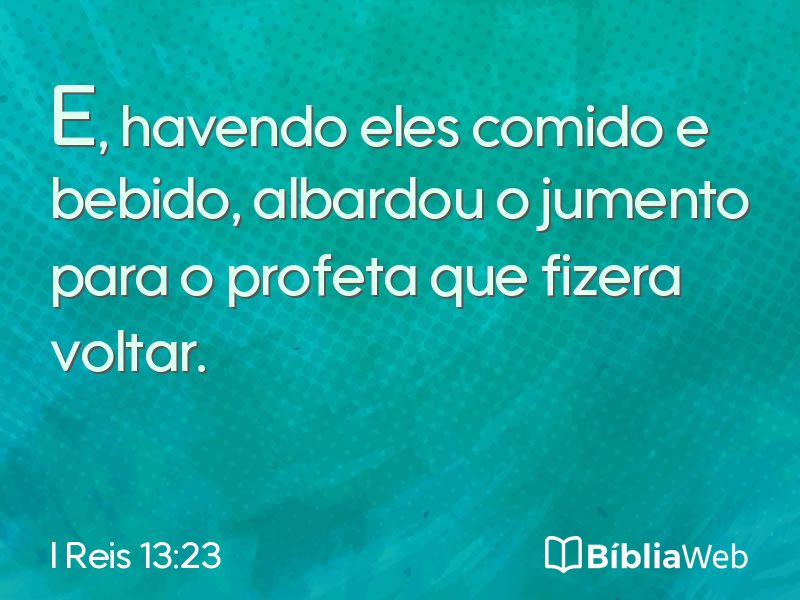 I Reis 13:23 em imagem para compartilhar