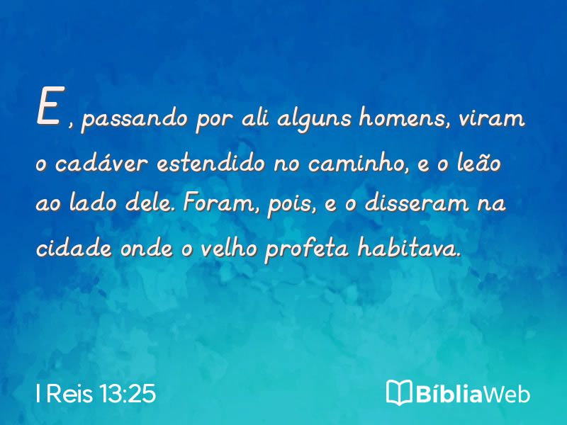 I Reis 13:25 em imagem para compartilhar