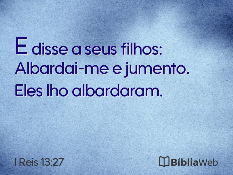 I Reis 13:27 em imagem para compartilhar