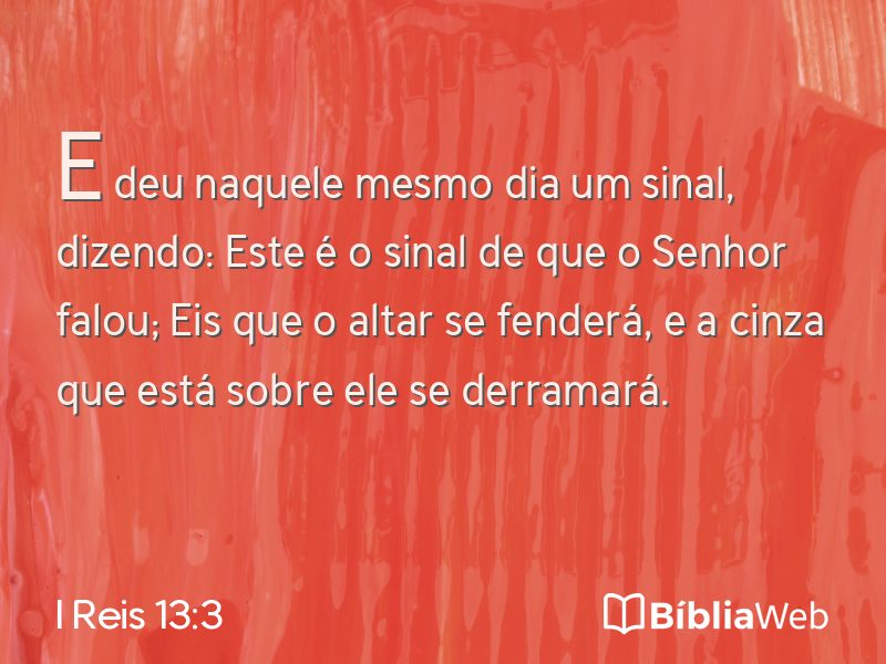 I Reis 13:3 em imagem para compartilhar