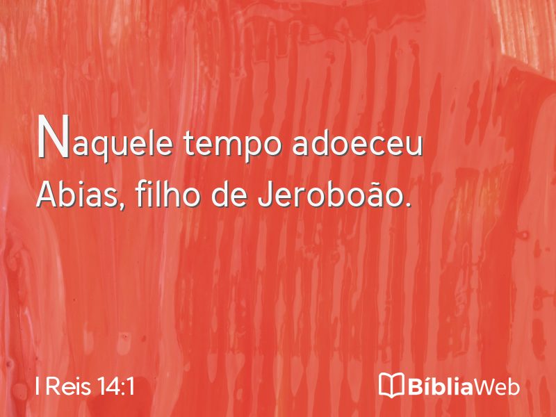 I Reis 14:1 em imagem para compartilhar
