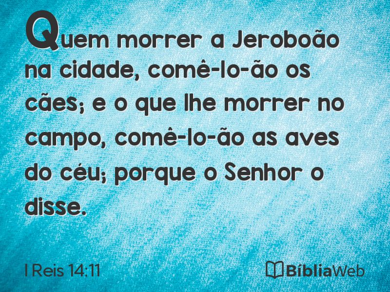 I Reis 14:11 em imagem para compartilhar