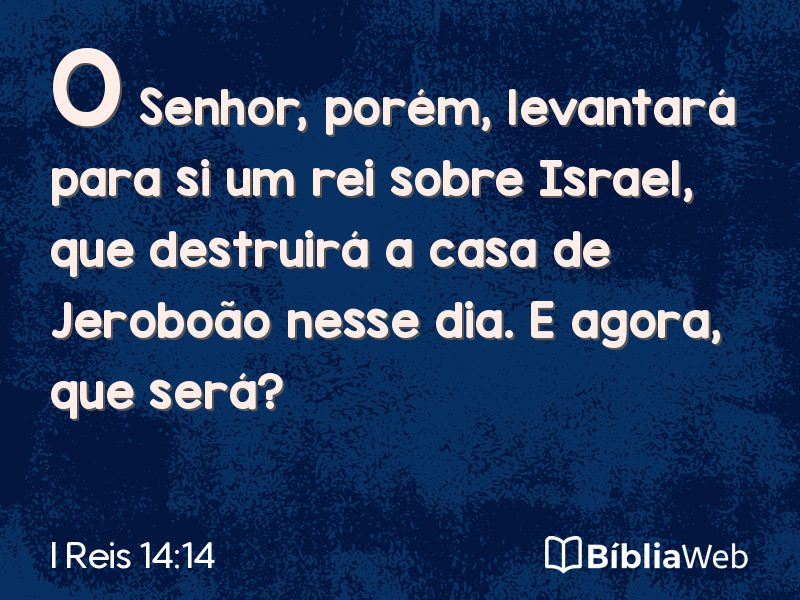 I Reis 14:14 em imagem para compartilhar