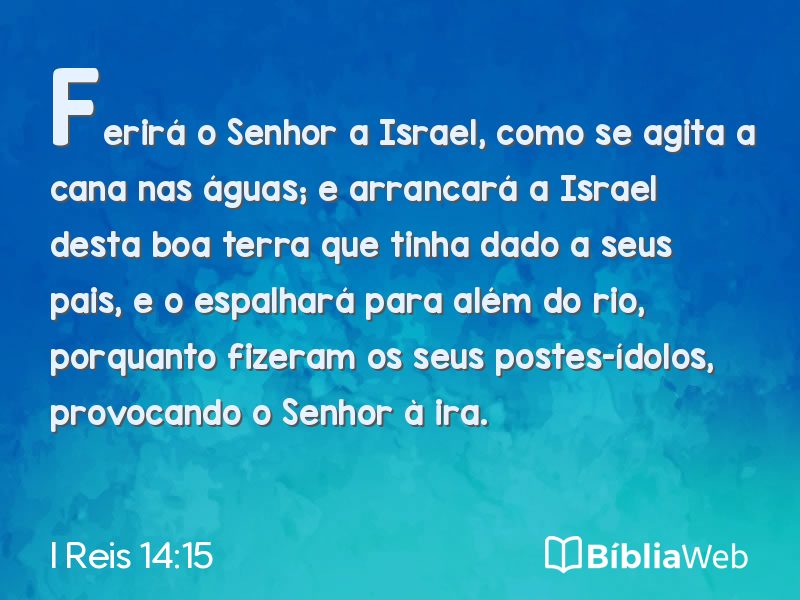 I Reis 14:15 em imagem para compartilhar