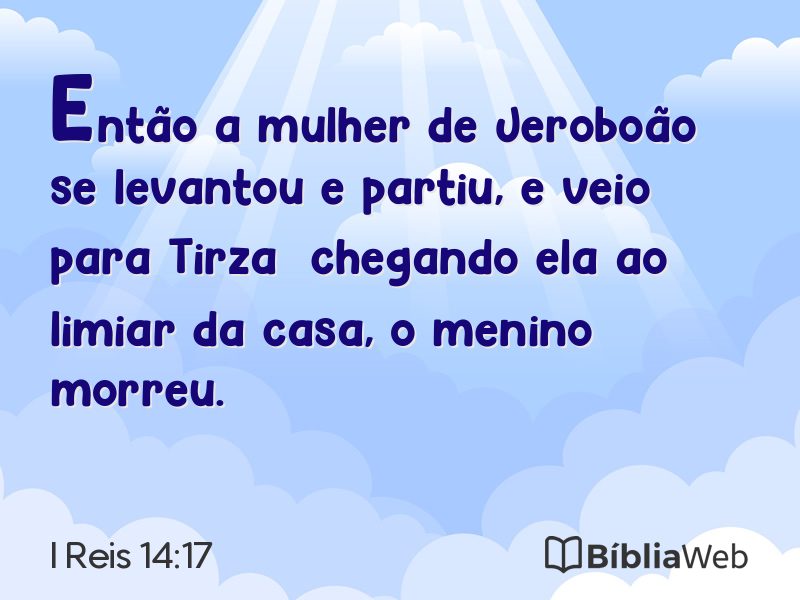 I Reis 14:17 em imagem para compartilhar