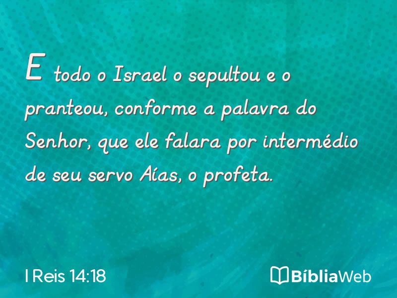 I Reis 14:18 em imagem para compartilhar
