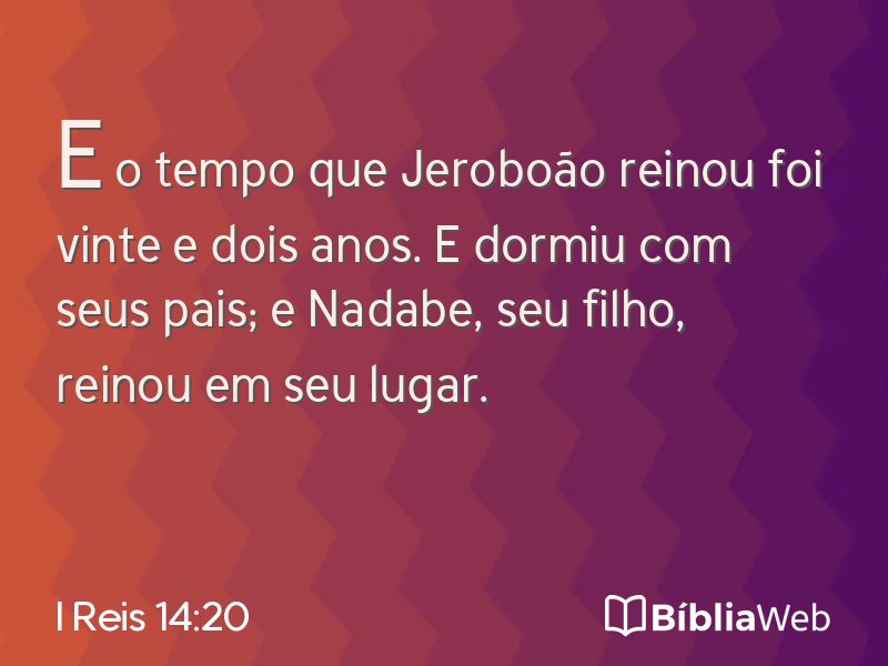 I Reis 14:20 em imagem para compartilhar