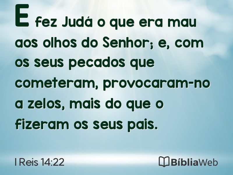 I Reis 14:22 em imagem para compartilhar