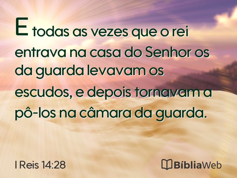 I Reis 14:28 em imagem para compartilhar
