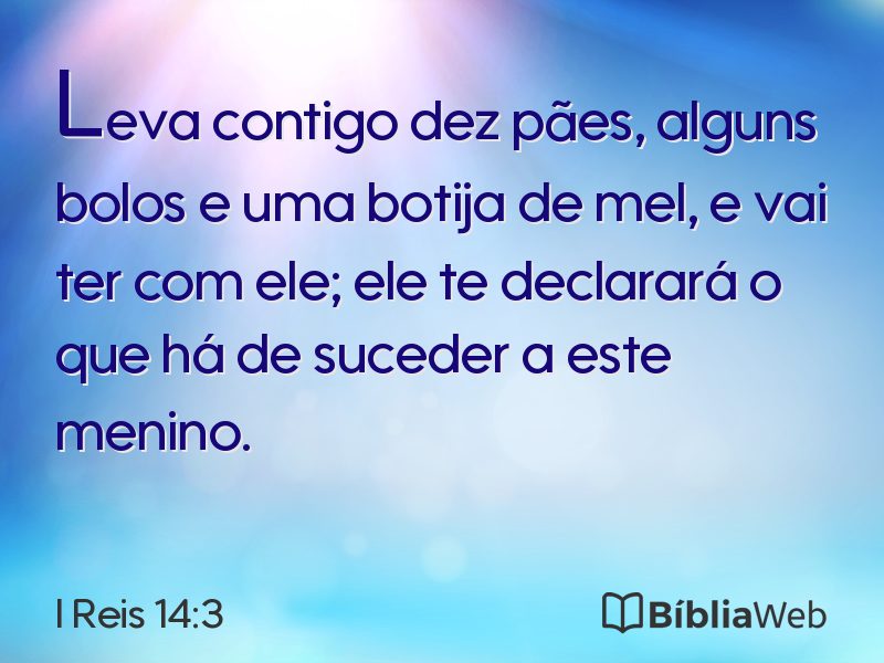 I Reis 14:3 em imagem para compartilhar
