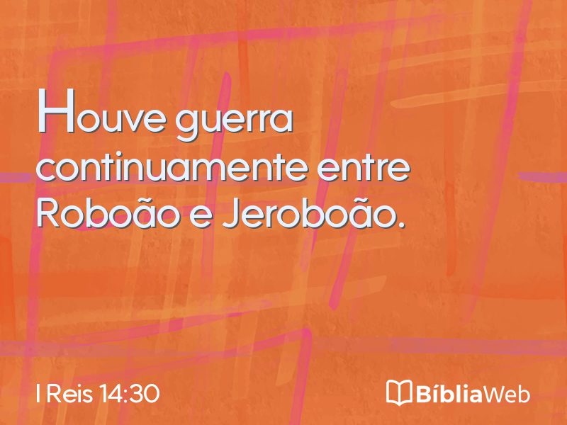 I Reis 14:30 em imagem para compartilhar