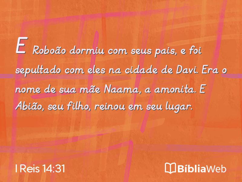 I Reis 14:31 em imagem para compartilhar