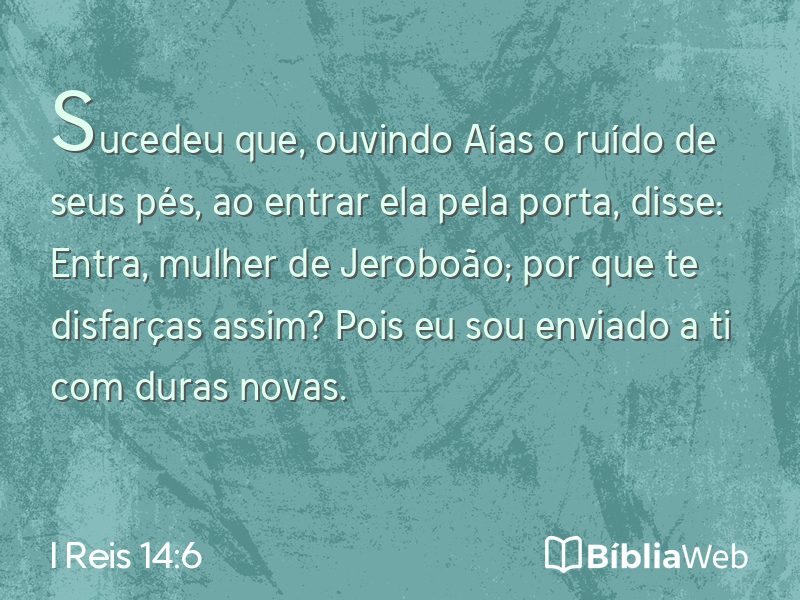I Reis 14:6 em imagem para compartilhar