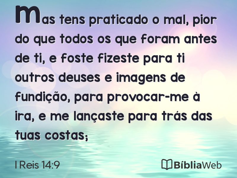 I Reis 14:9 em imagem para compartilhar