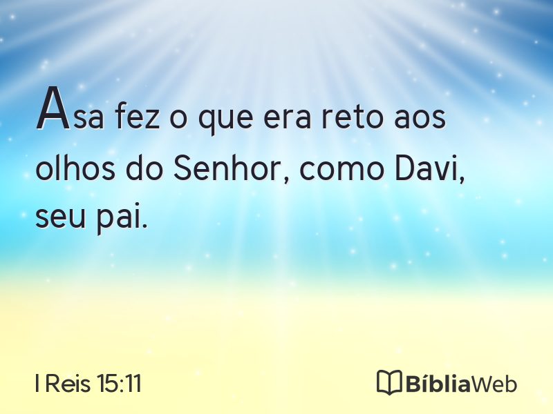 I Reis 15:11 em imagem para compartilhar