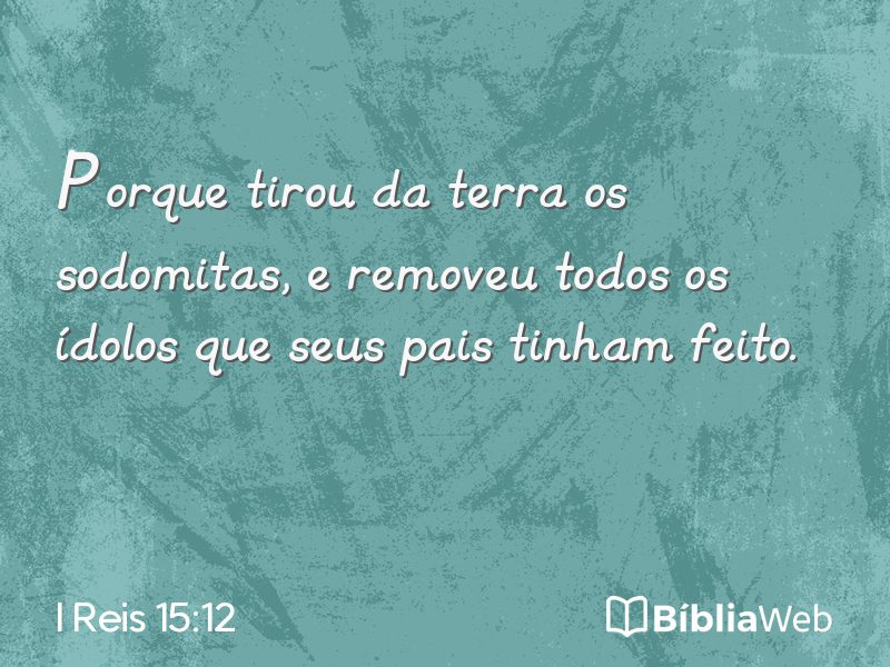 I Reis 15:12 em imagem para compartilhar