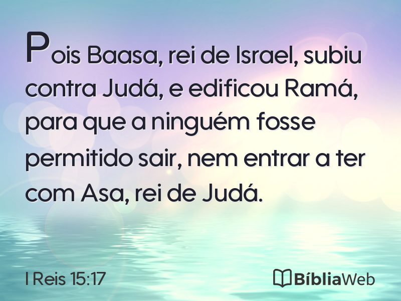 I Reis 15:17 em imagem para compartilhar