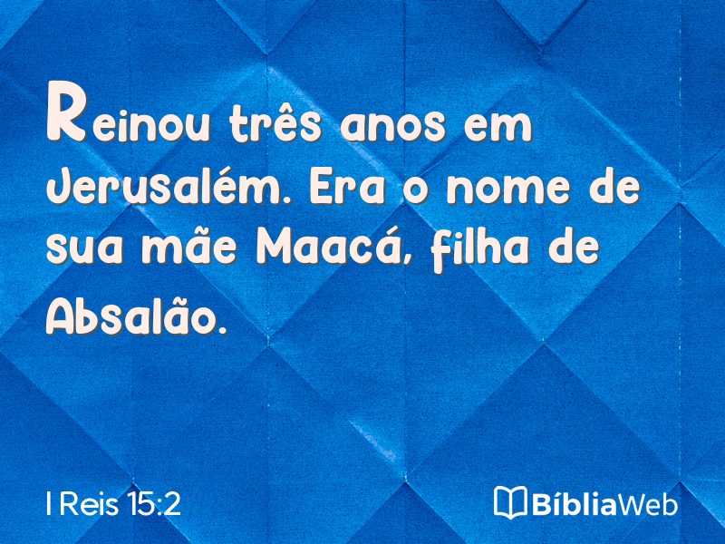 I Reis 15:2 em imagem para compartilhar
