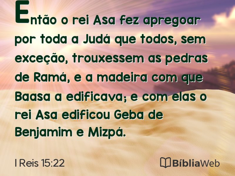I Reis 15:22 em imagem para compartilhar