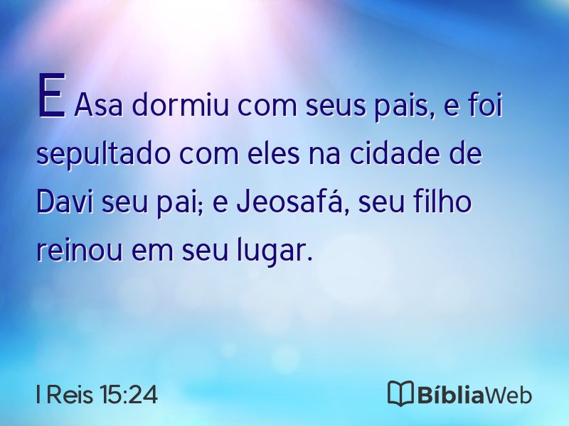 I Reis 15:24 em imagem para compartilhar
