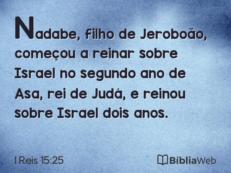 I Reis 15:25 em imagem para compartilhar