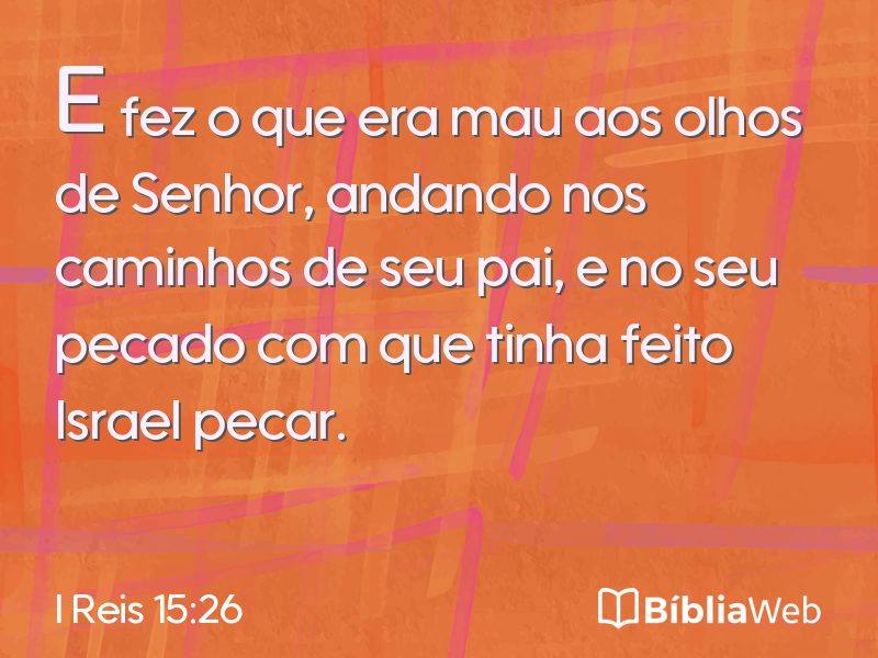 I Reis 15:26 em imagem para compartilhar