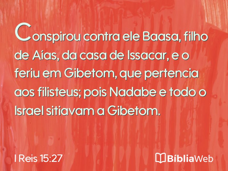 I Reis 15:27 em imagem para compartilhar