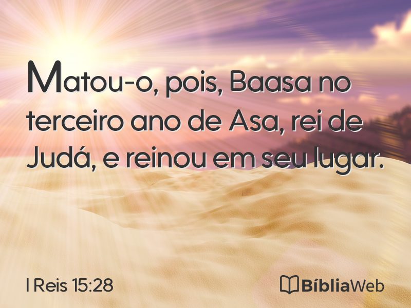 I Reis 15:28 em imagem para compartilhar