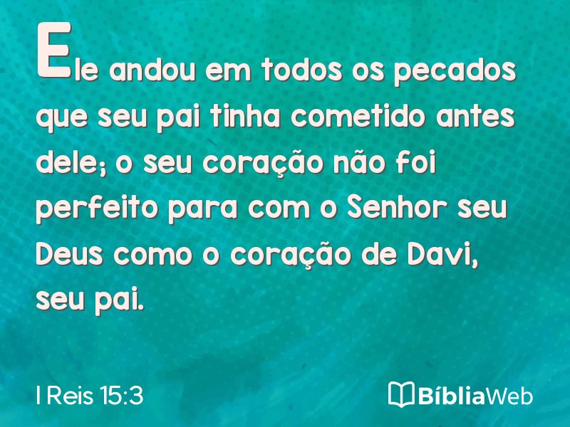 I Reis 15:3 em imagem para compartilhar