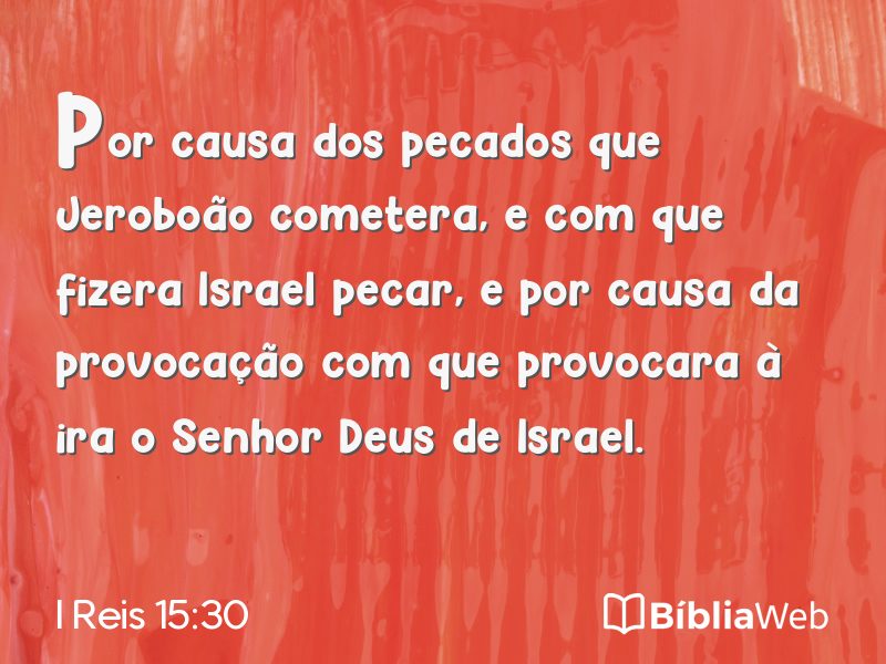 I Reis 15:30 em imagem para compartilhar