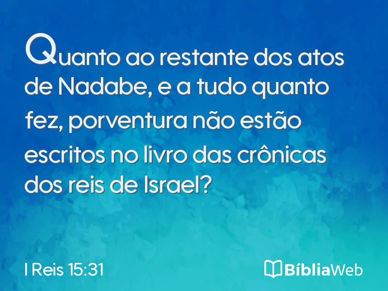 I Reis 15:31 em imagem para compartilhar