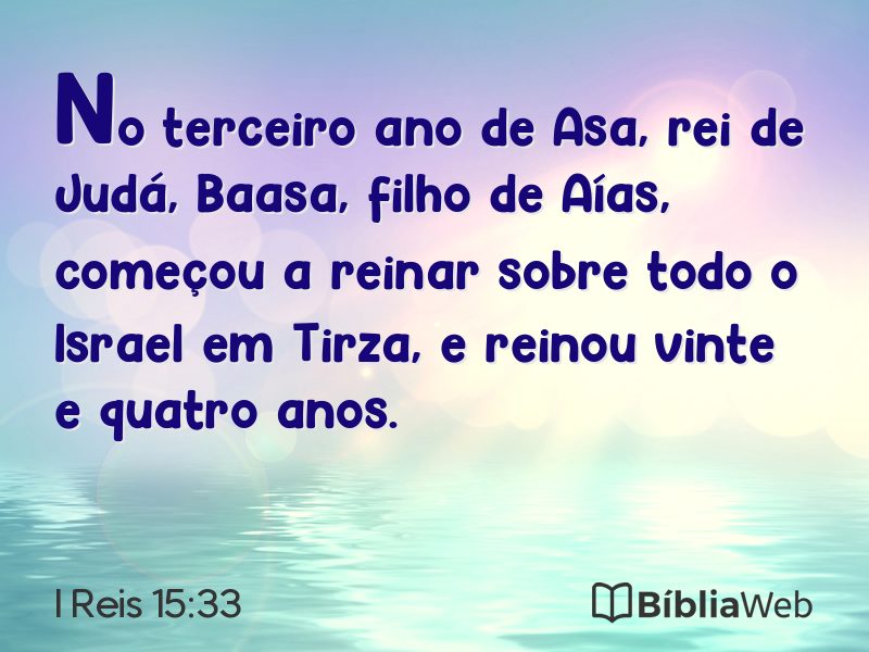 I Reis 15:33 em imagem para compartilhar