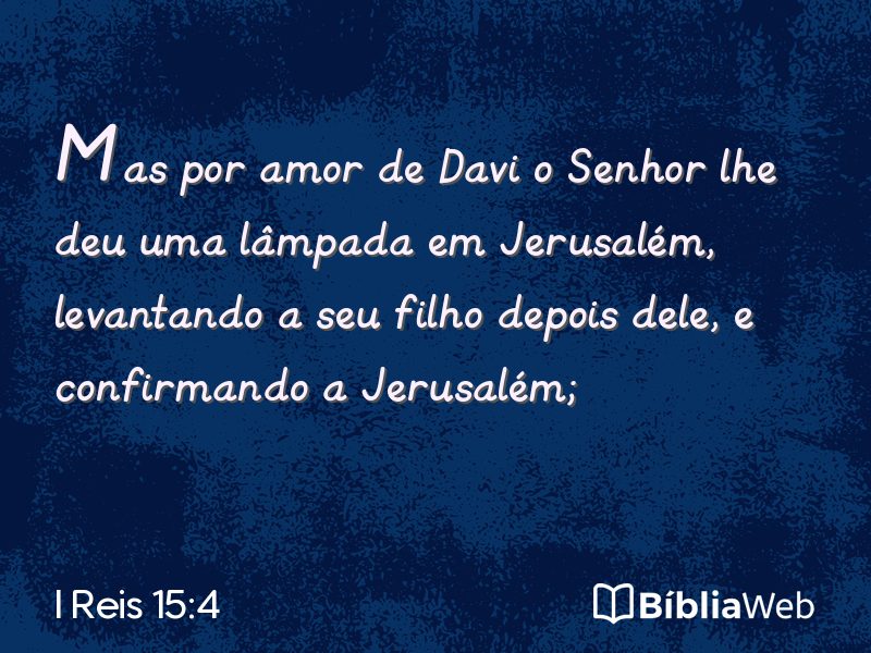 I Reis 15:4 em imagem para compartilhar