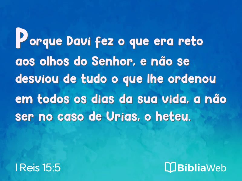 I Reis 15:5 em imagem para compartilhar