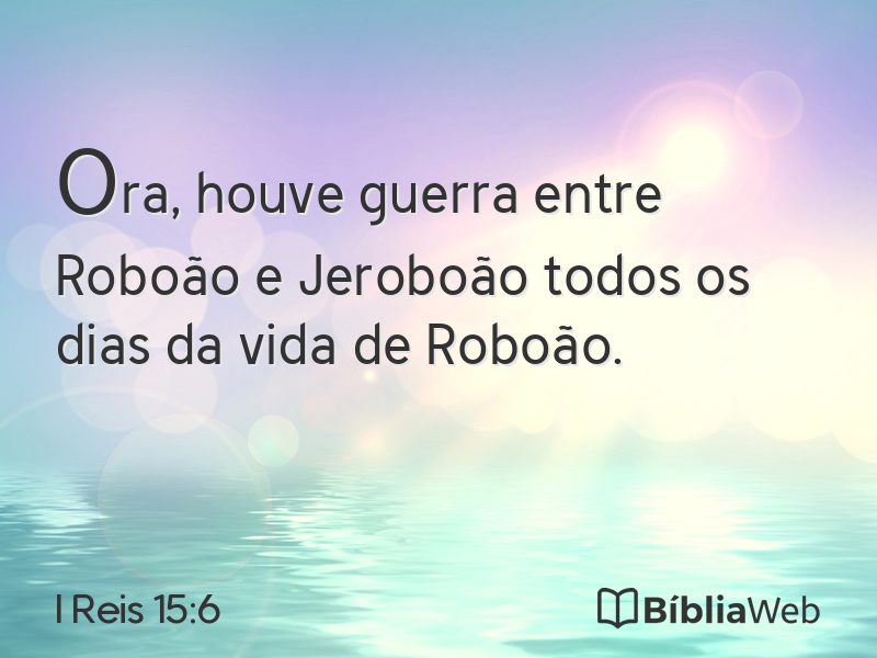 I Reis 15:6 em imagem para compartilhar