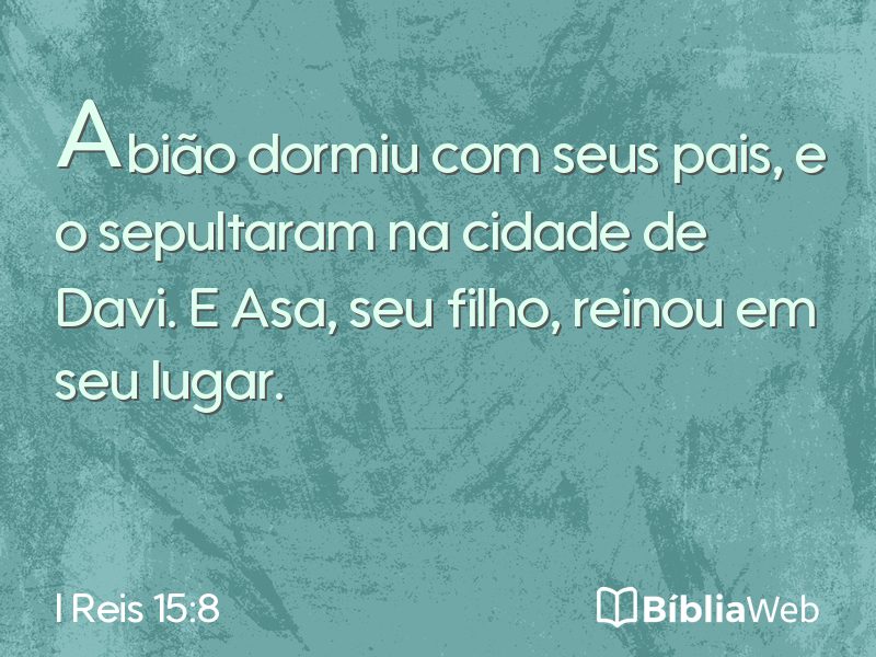 I Reis 15:8 em imagem para compartilhar