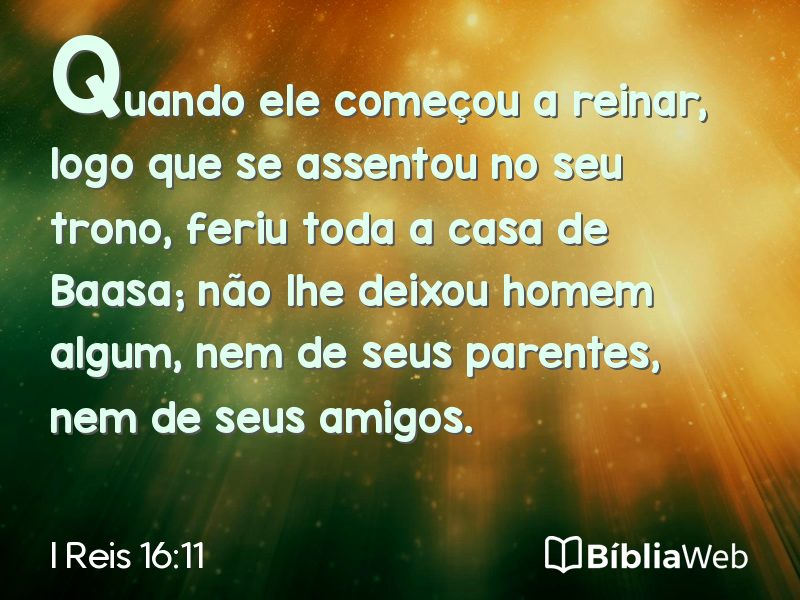 I Reis 16:11 em imagem para compartilhar