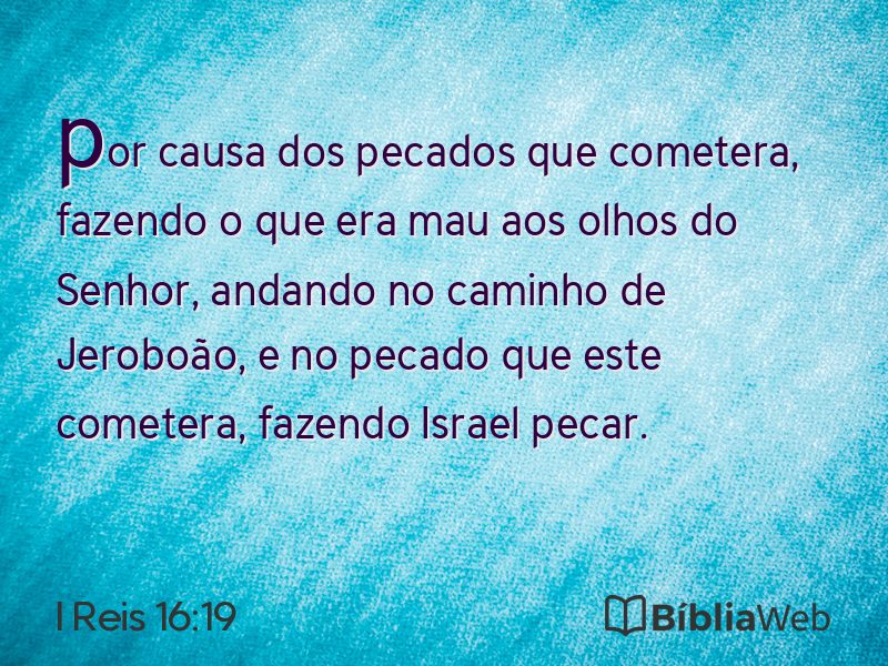 I Reis 16:19 em imagem para compartilhar