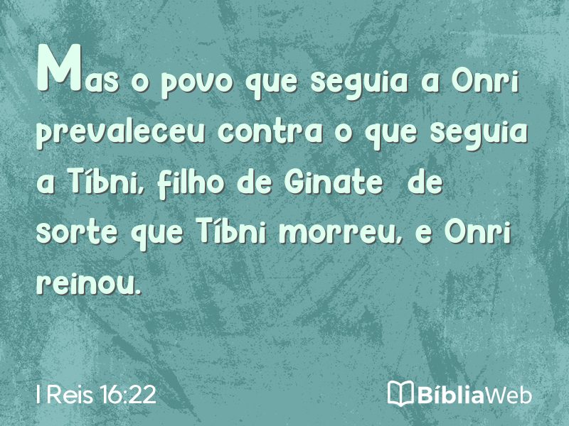 I Reis 16:22 em imagem para compartilhar