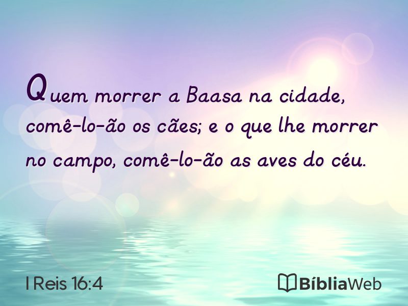 I Reis 16:4 em imagem para compartilhar