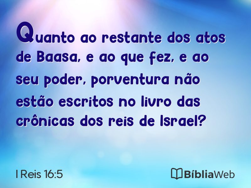 I Reis 16:5 em imagem para compartilhar