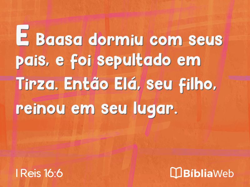 I Reis 16:6 em imagem para compartilhar