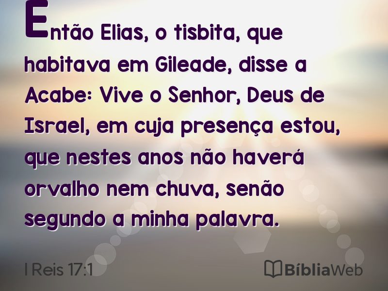 I Reis 17:1 em imagem para compartilhar