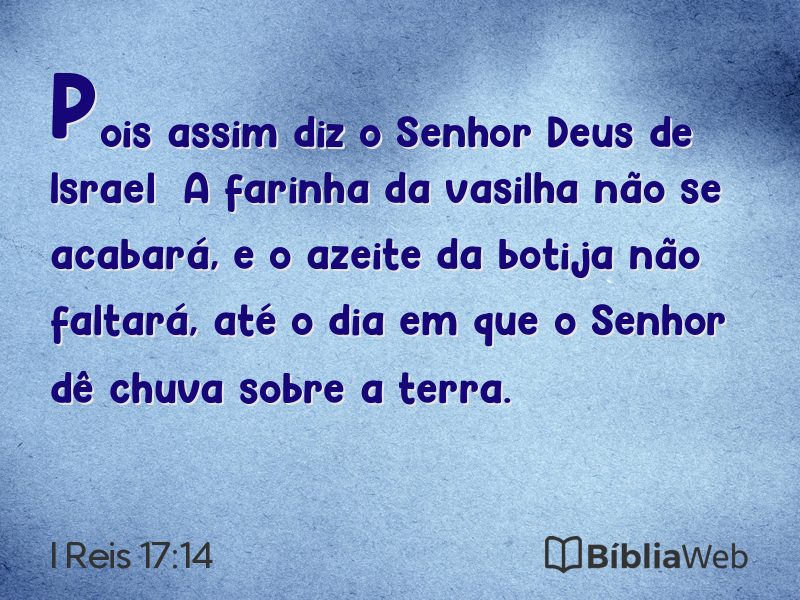I Reis 17:14 em imagem para compartilhar
