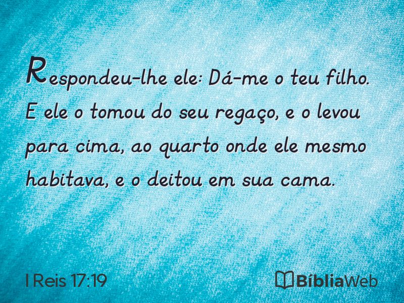 I Reis 17:19 em imagem para compartilhar