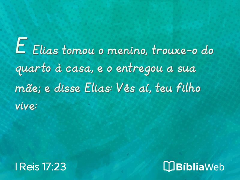 I Reis 17:23 em imagem para compartilhar