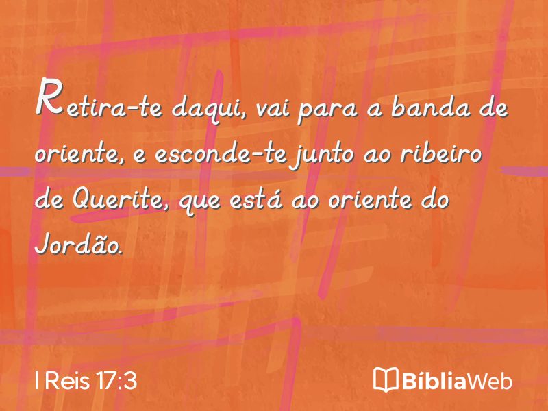 I Reis 17:3 em imagem para compartilhar