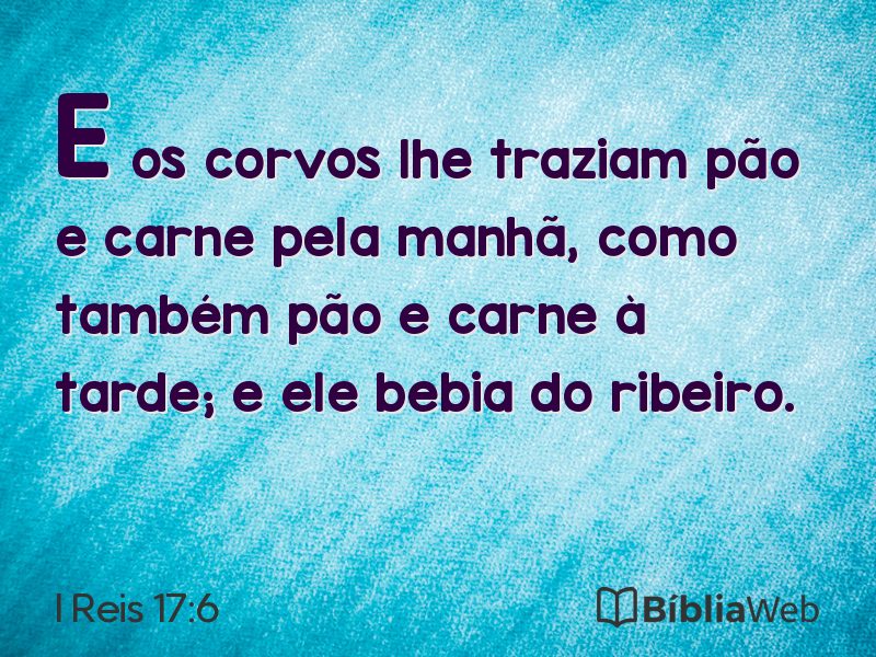 I Reis 17:6 em imagem para compartilhar